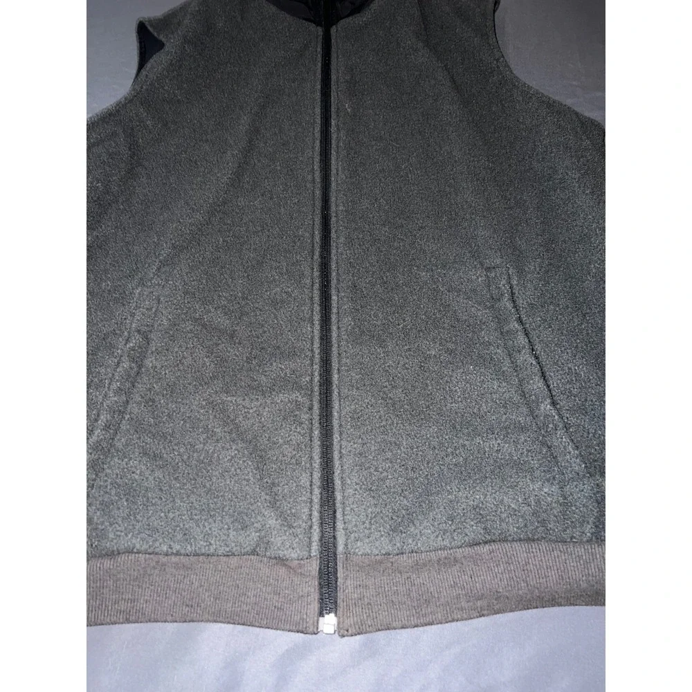 Jos. A. Bank Fleece Vest Mens Large Grey Excellent Leadbetter Golf Full Zip